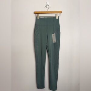 Athleta Delancey Moto Tight Teal Size XS 28” Inseam NWT